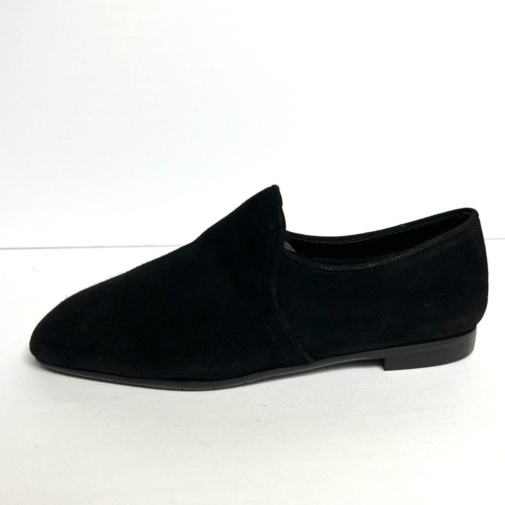 Aquatalia Womens Revy Slip On Loafer Black Size 6 M